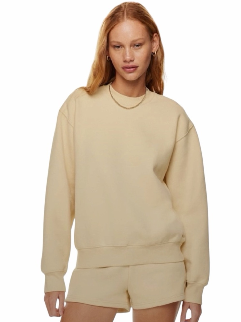 TNA Aritzia Butter Yellow Crewneck Pullover - Size Small